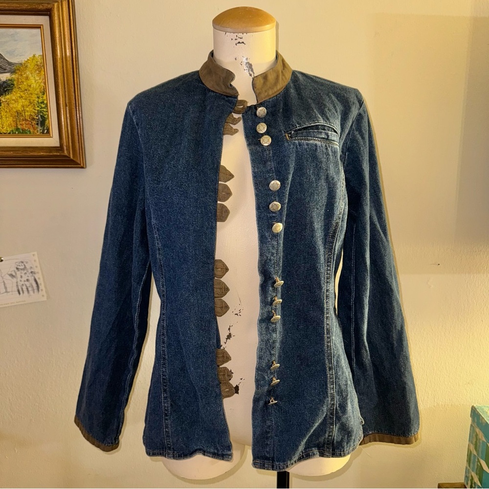 VTG Calamity Jeans Western Jacket - Brown Neckline ~ Small
